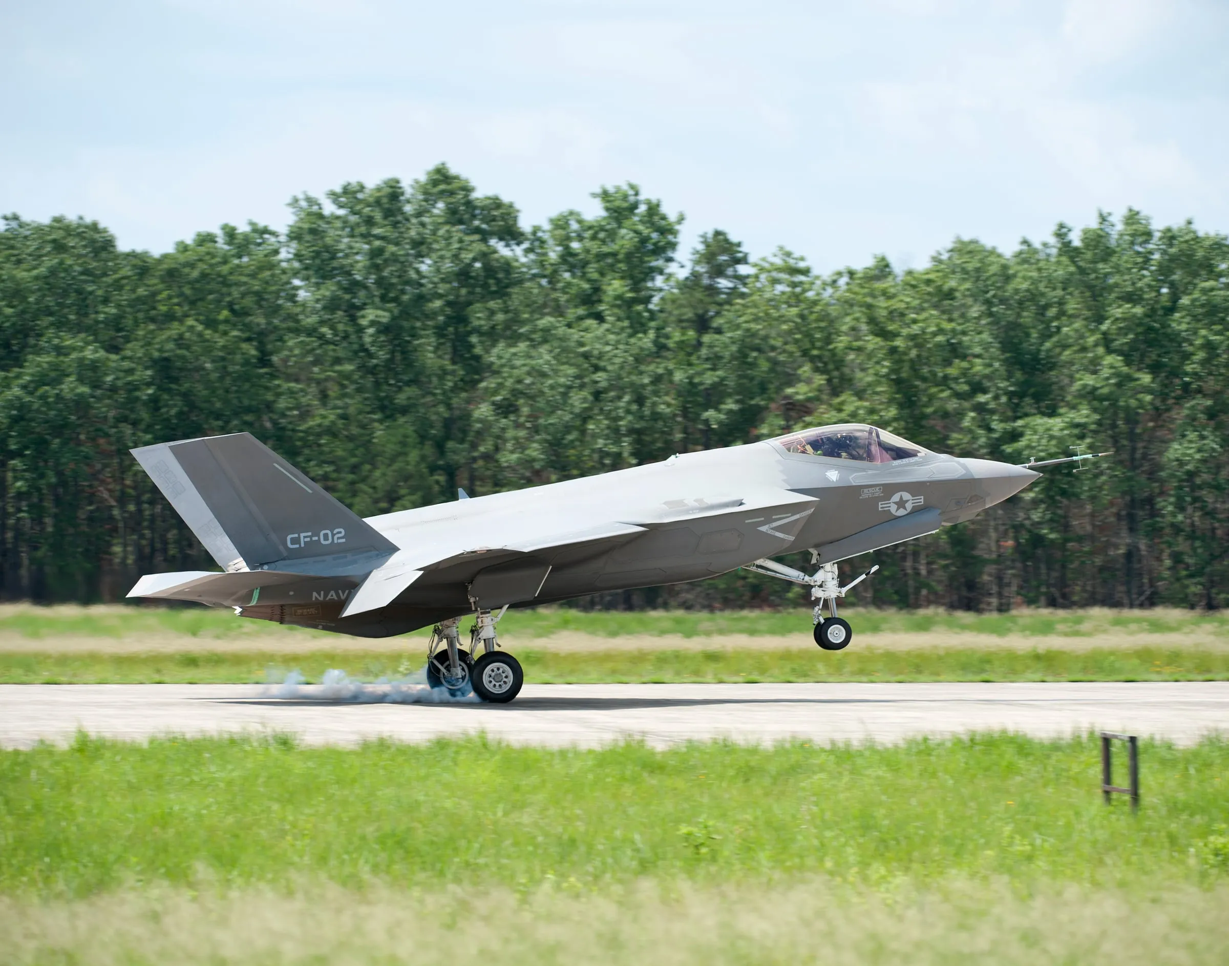 F-35C test aircraft landing at Naval Air Station Patuxent River