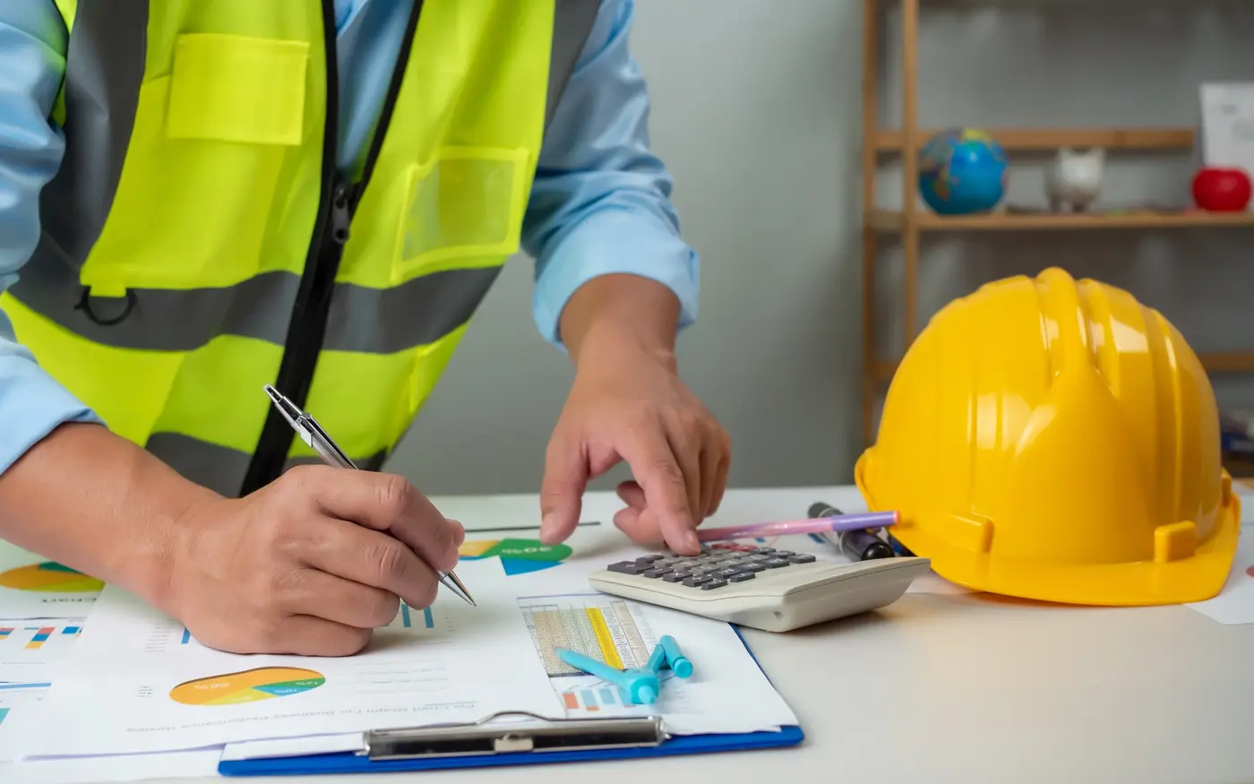 Planning and calculating real estate project construction costs.