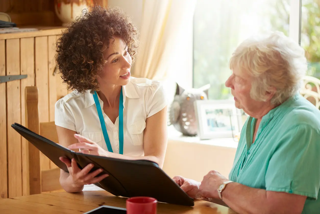Prince Frederick Landlord Explaining the Lease to an Elderly Tenant